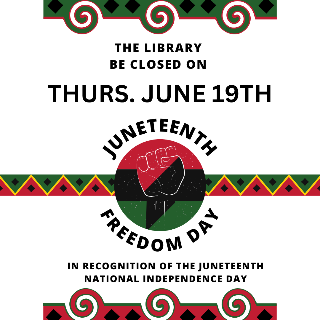 June 19th is Juneteenth holiday