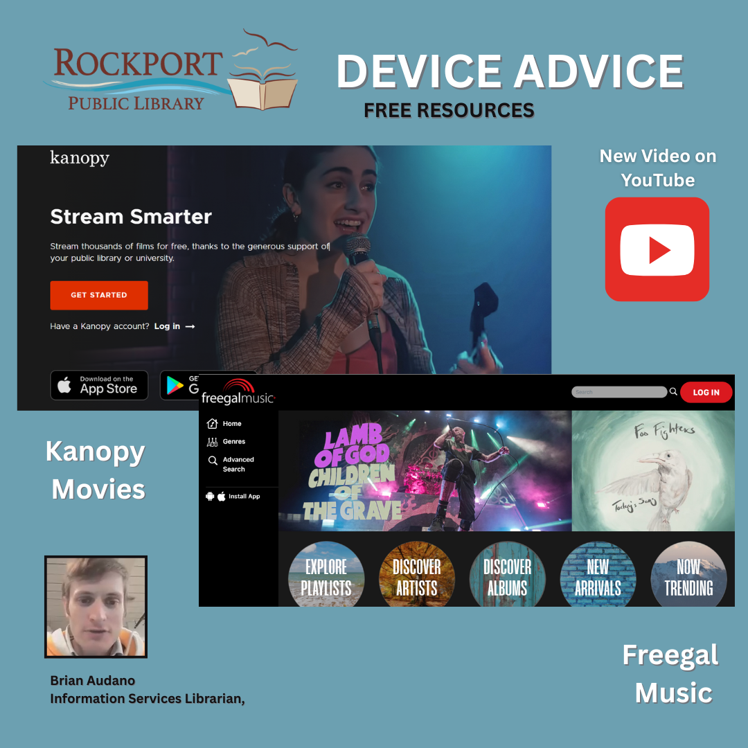 freegal and kanopy device advice